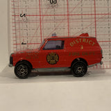 Red District 3 Fire Department Range Rover 1/60 Majorette Diecast Cars CO