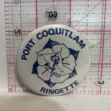 Port Coquitlam Ringette Sports Button Pinback