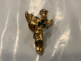 Shamrock Guardian Angel Lapel Hat Pin