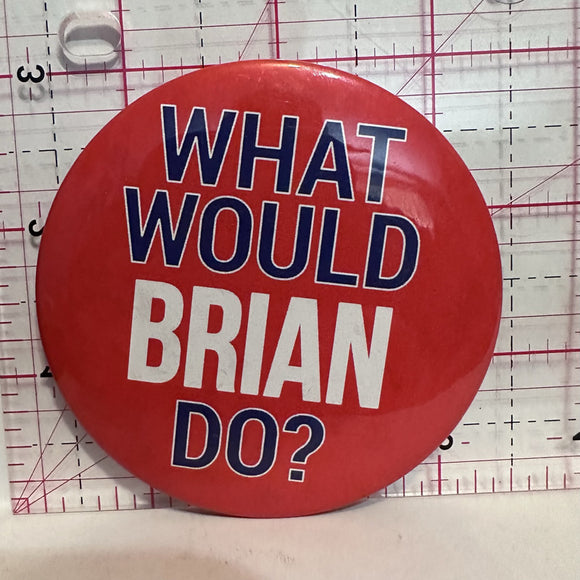 What Would Brian Do? Politics Button Pinback