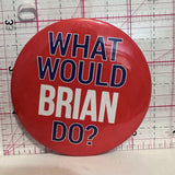 What Would Brian Do? Politics Button Pinback