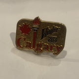 Calgary Winter Olympics 1988 Torch Lapel Hat Pin AH