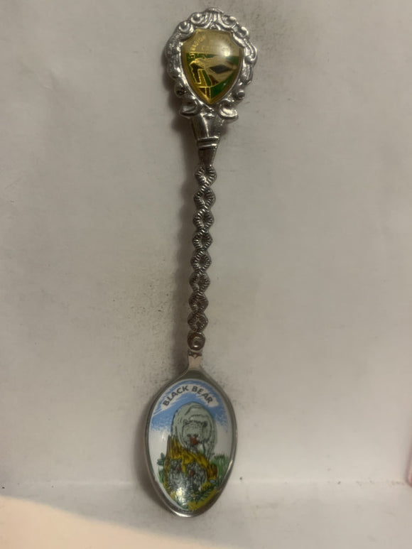 Radium Hot Springs BC Canada Black Bear Souvenir Spoon