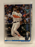 #296 Lewis Brinson Miami Marlins 2019 Topps Series One Baseball Card