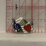 Music Note Heart Lapel Hat Pin