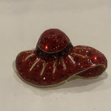 Jewelled Red Hat Lapel Hat Pin AI