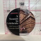 Carnegie Hall 120 Years A Season to Celebrate Souvenirs Button Pinback