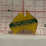 Tread Lightly on Public and Private Land Australia Lapel Hat Pin