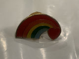 Rainbow Heart Lapel Hat Pin