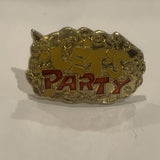 Let's Party Slogan Lapel Hat Pin AI