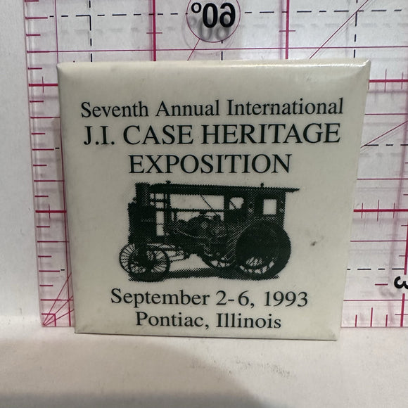 J.I Case Heritage Exposition 7th 1993 Souvenirs Button Pinback
