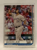 #287 Jesus Aguilar Milwaukee Brewers 2019 Topps Series One Baseball Card