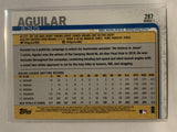 #287 Jesus Aguilar Milwaukee Brewers 2019 Topps Series One Baseball Card