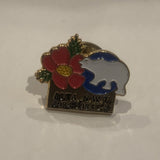 Alta Northwest Territories Wild rose Polar Bear Lapel Hat Pin AI