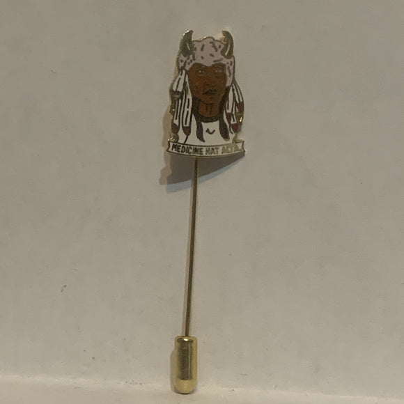Medicine Hat Alta Alberta Native Chief Lapel Hat Pin