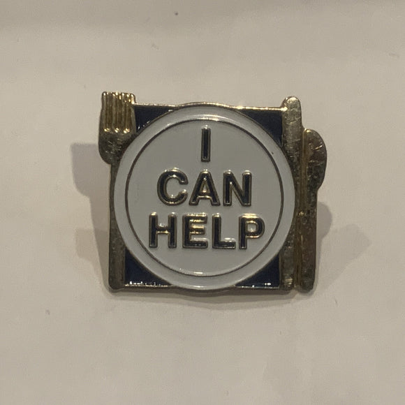 I Can Help Plate Dinnerware Lapel Hat Pin AJ