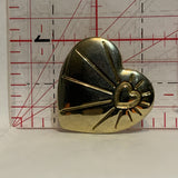 Shining Heart on a Heart Lapel Hat Pin