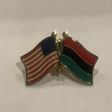 USA Pan-African Friendship Flags Lapel Hat Pin AJ