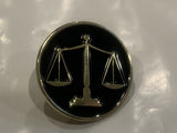 Scales of Justice Lapel Hat Pin
