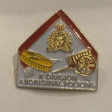 RCMP K Division Aboriginal Policing Symbol Crest Lapel Hat Pin AJ