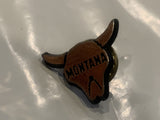 Montana Cattle Skull Lapel Hat Pin