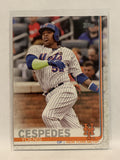 #128 Yoenis Cespedes New York Mets 2019 Topps Series One Baseball Card