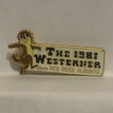 The 1981 Westerner Red Deer Alberta Lapel Hat Pin