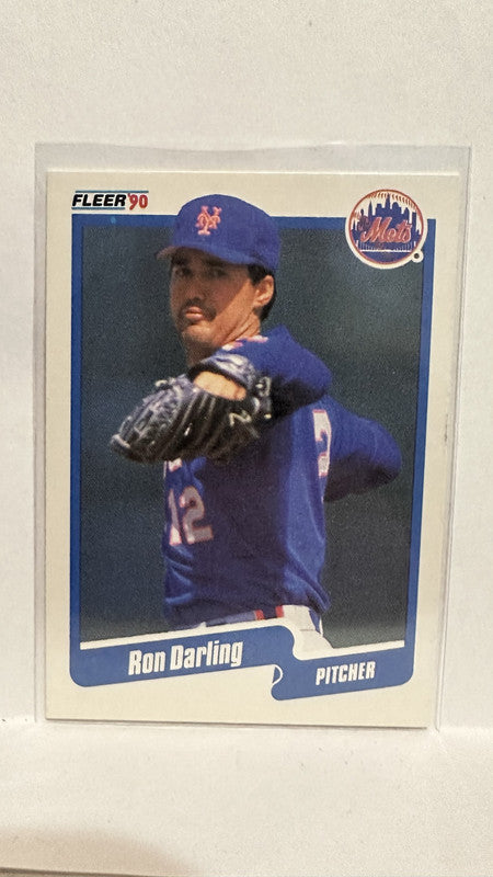 #201 Ron Darling New York Mets 1990 Fleer Baseball Card