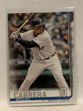 #230 Miguel Cabrera Detroit Tigers 2019 Topps Series One Baseball Card