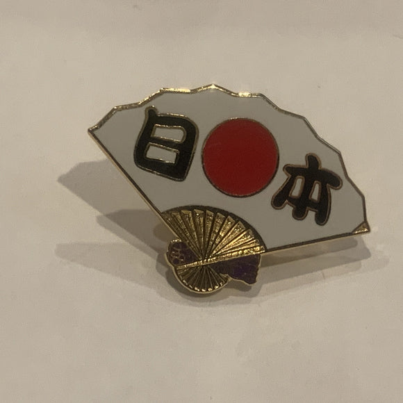 Asian Fan Symbols Lapel Hat Pin AK