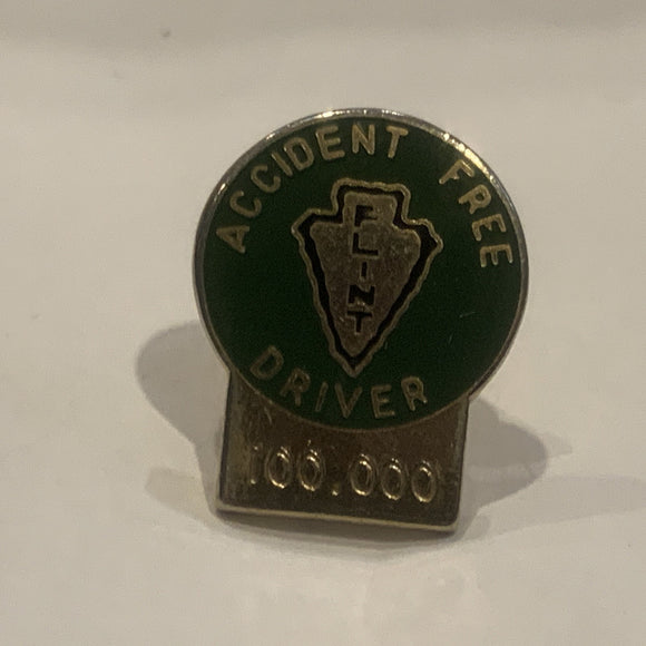Flint Accident Free Driver 100,00 Lapel Hat Pin AK