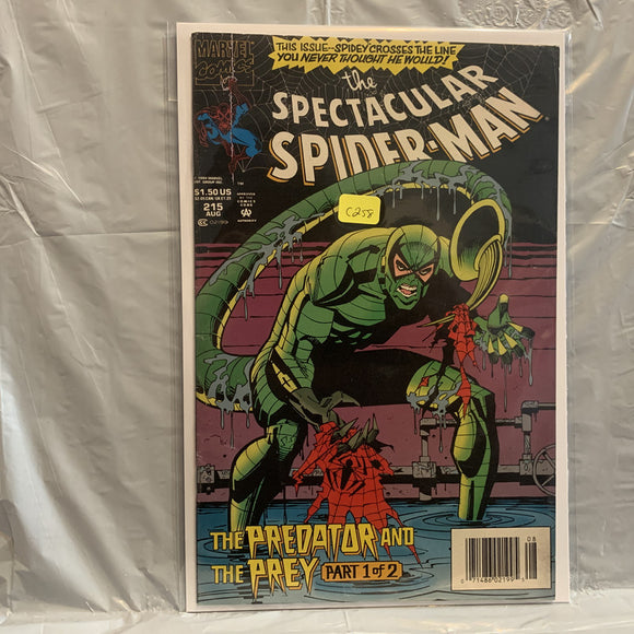 #215 The Spectacular Spider-Man The Predator and The Prey Part 1 of 2 Marvel Comics AW 8067