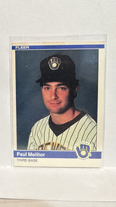 #207 Paul Molitor Milwaukee Brewers 1984 Fleer Baseball Card