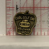 Curl Golf Ski k-40 Kelowna 96 Apple Lapel Hat Pin