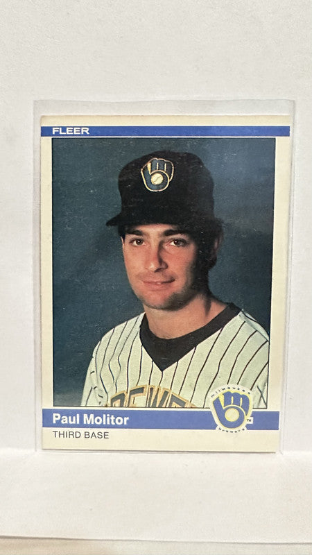 #207 Paul Molitor Milwaukee Brewers 1984 Fleer Baseball Card