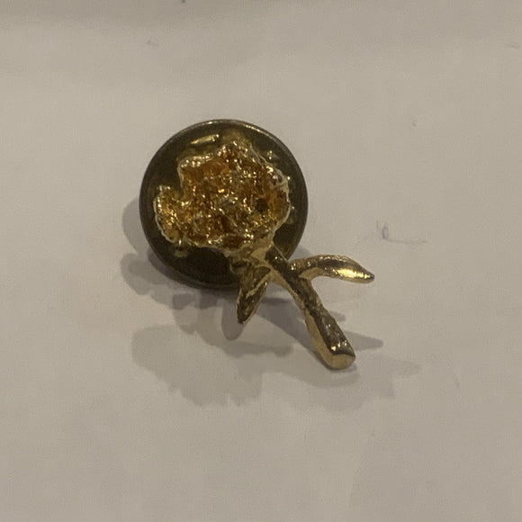 Golden Rose Flower Lapel Hat Pin AK