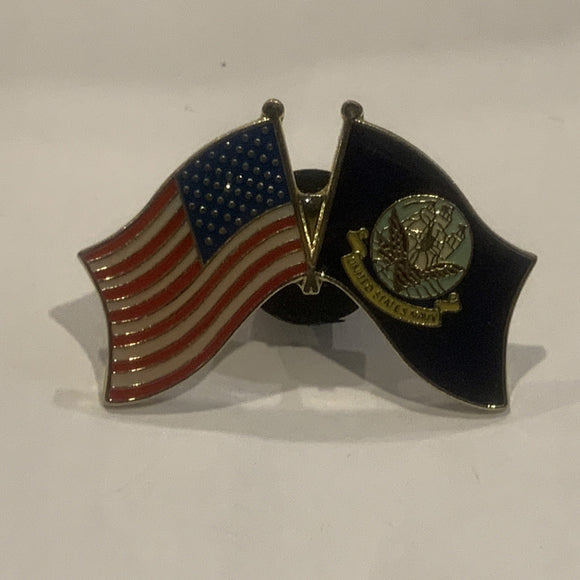 USA US Navy Friendship Flags Lapel Hat Pin AK