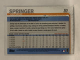 #323 George Springer Houston Astros 2019 Topps Series One Baseball Card
