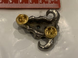 Decorated Cattle Skull Lapel Hat Pin