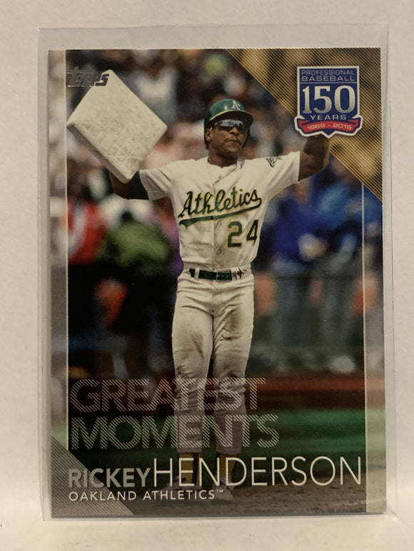 #150-17 Rickey Henderson Oakland Athletics 2019 Topps Series One Baseball Card