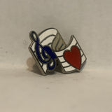 Music Note Heart Lapel Hat Pin