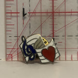 Music Note Heart Lapel Hat Pin