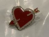 Valentine Heart Arrow Lapel Hat Pin