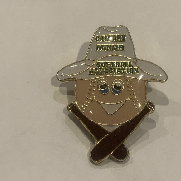 Calgary Miner Softball Association Mascot Logo Lapel Hat Pin AL