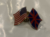 USA Great Britain Friendship Flags Lapel Hat Pin