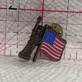 Statue of Liberty USA Flag  Lapel Pin