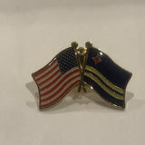 USA Aruba Friendship Flags Lapel Hat Pin AM