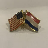 USA Netherlands Friendship Flags Lapel Hat Pin AM