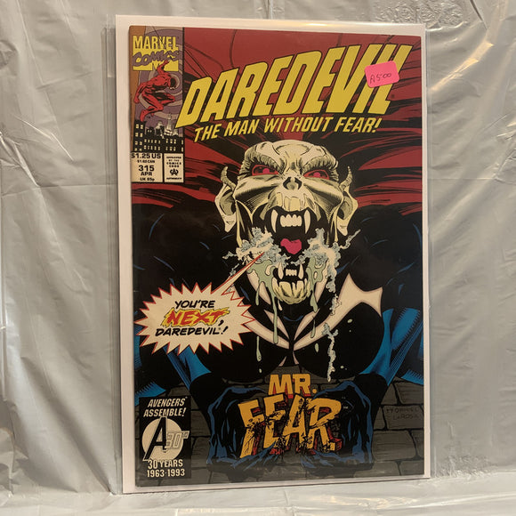 #315 Daredevil The Man Without Fear Mr Fear You're Next Daredevil Marvel Comics AY 8170