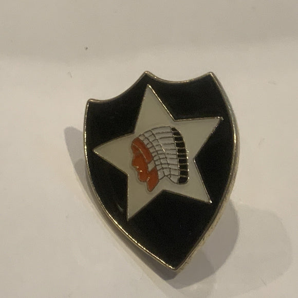 OTA Patch 2nd Infantry Division Native Chief Lapel Hat Pin AM